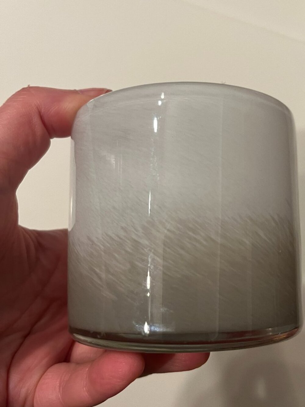 Empty LAFCO New York Chamomile Lavender Matte Frosted Glass Candle Vessel Jar
